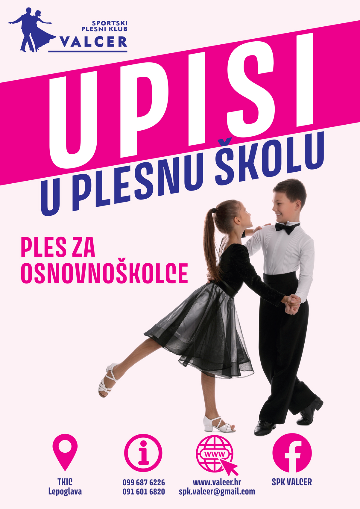 Upisi osnovnoškolaca u plesnu školu u Lepoglavi