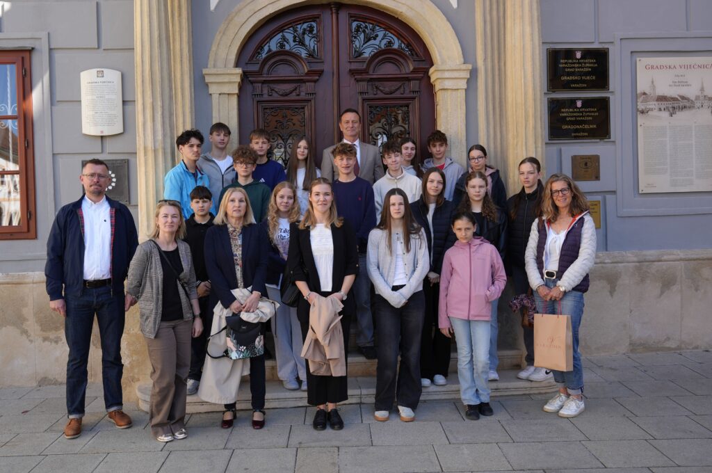 Posjet učenika iz Koblenza Gradskoj vijećnici Varaždina