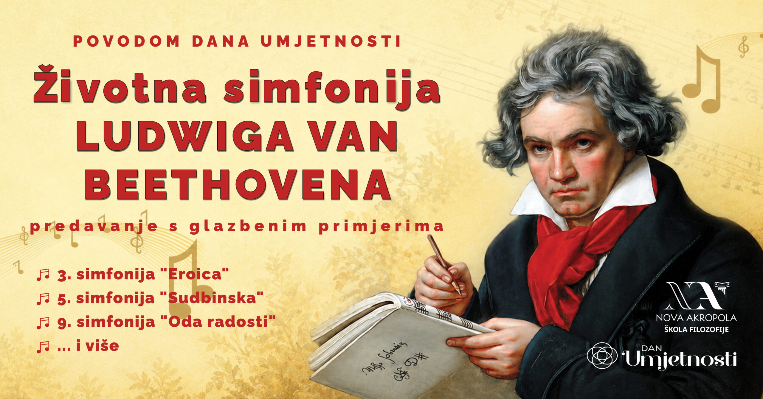 Životna simfonija Ludviga van Beethovena – predavanje s glazbenim primjerima