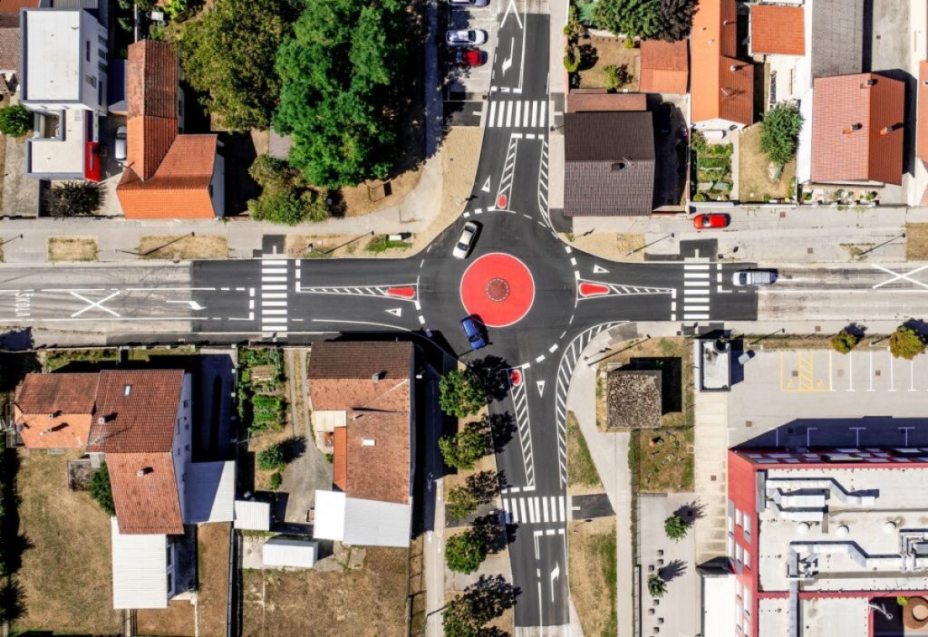 Mini rotor na razkrižju triju važnih ulica u Varaždinu