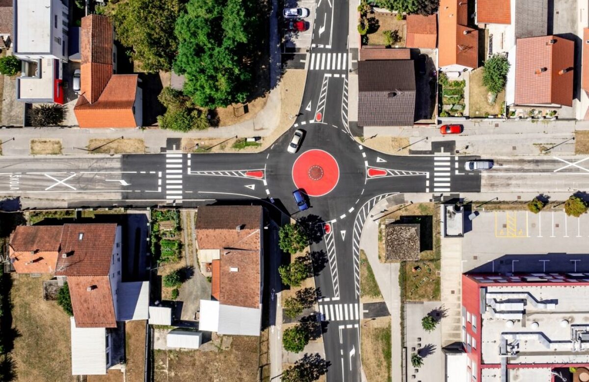 Mini rotor na razkrižju triju važnih ulica u Varaždinu