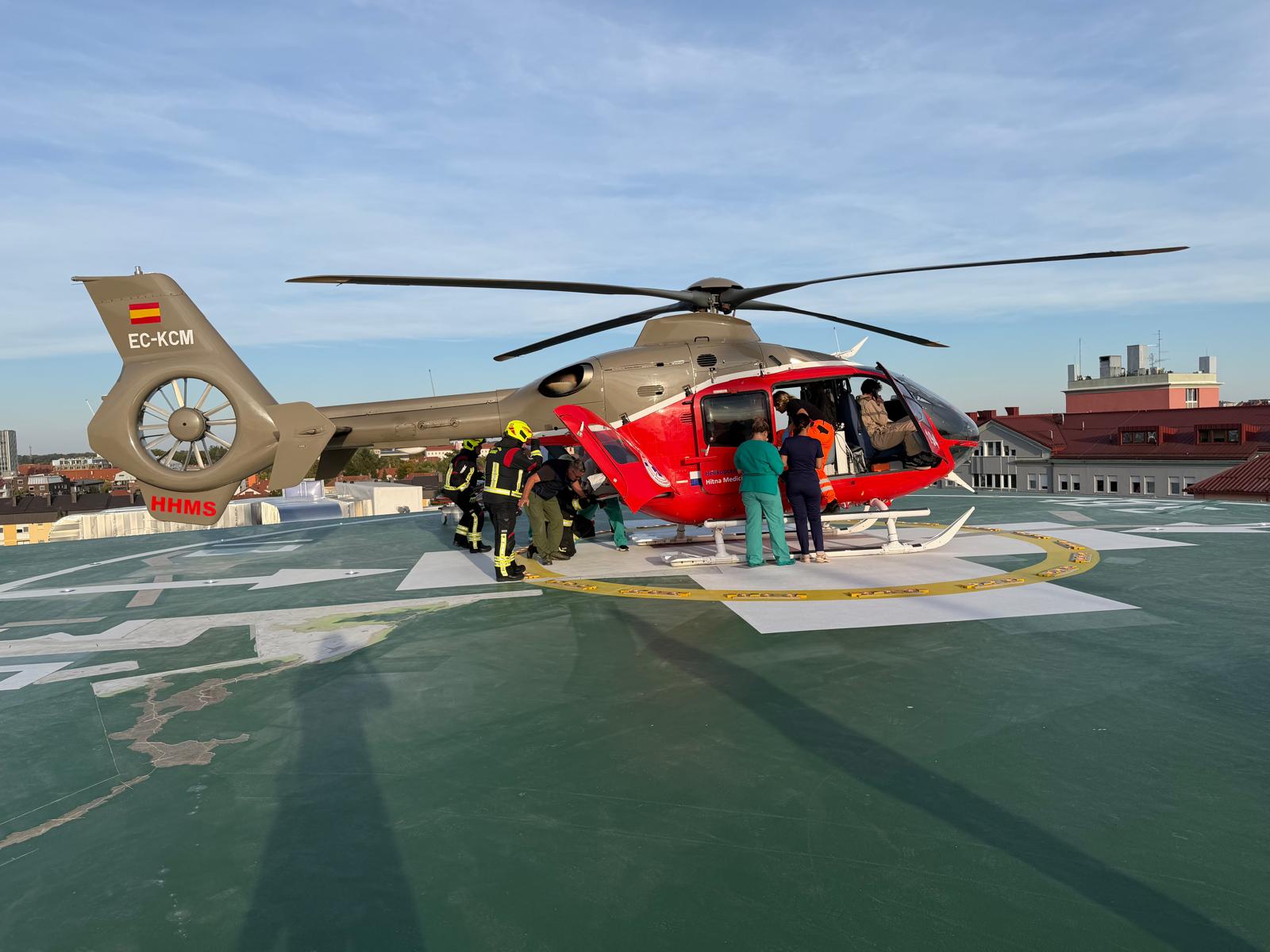 Prvo slijetanje helikoptera na krov COB-a: Iz Varaždina pacijent hitno prevezen u KB Dubrava